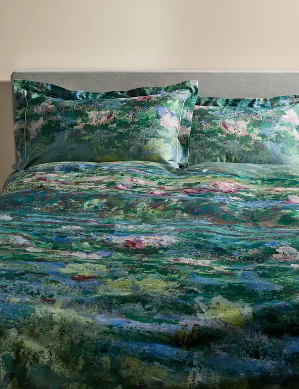 Low Price Pure Cotton Monet Waterlilies Bedding Set