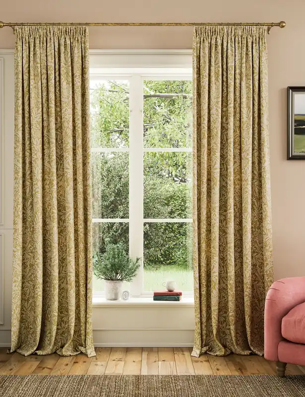 Trusted Brand Twilight Ditsy Pure Cotton Pencil Pleat Blackout Curtains