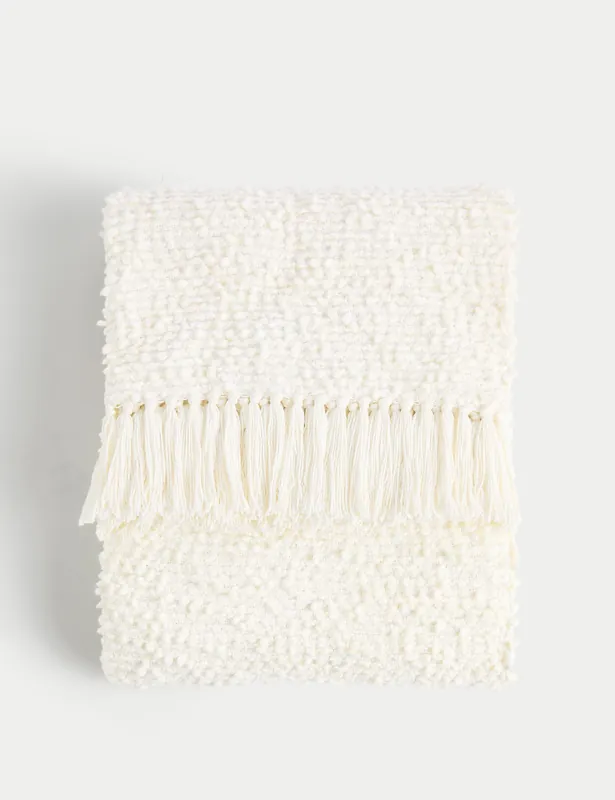 Best Seller Pure Cotton Bouclé Throw