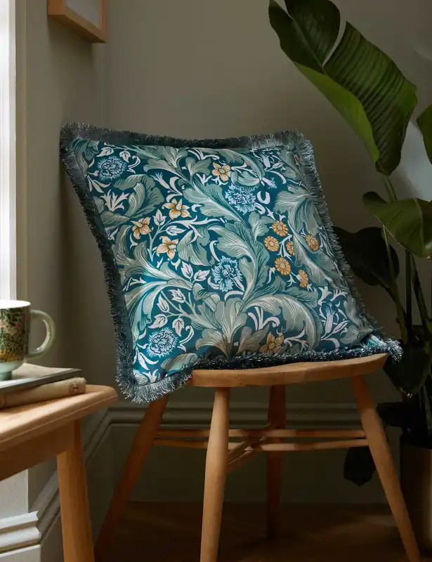 Velvet Leicester Fringed Cushion Buy Direct