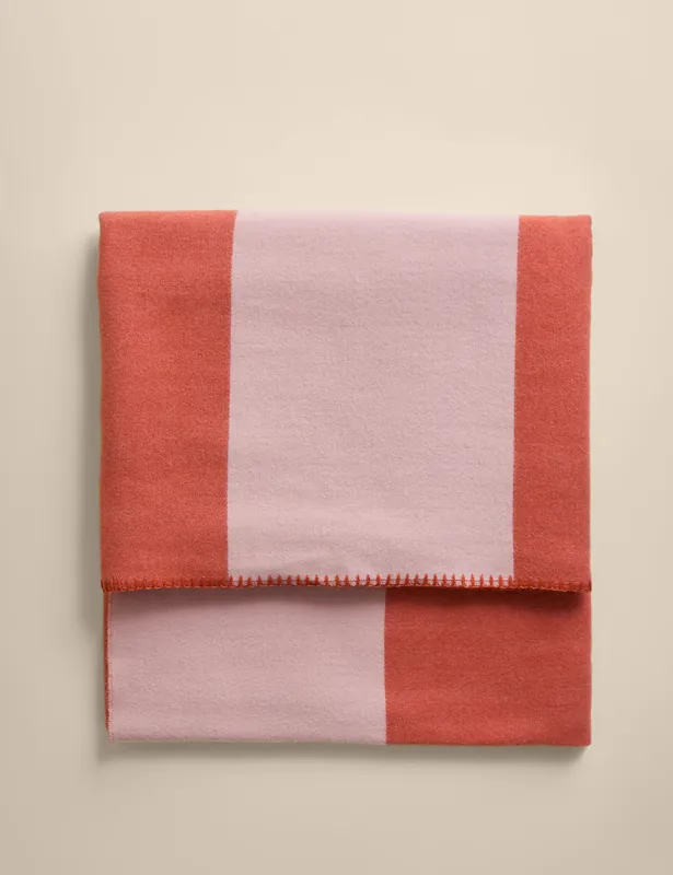 Fresh Stock Wool Blend Woven Striped Large Throw