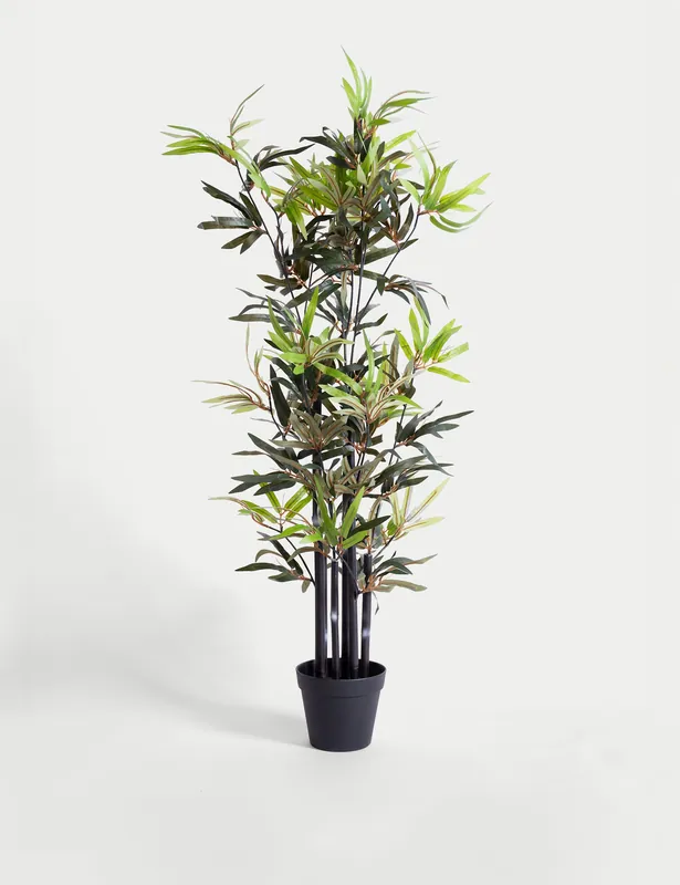 4ft Artificial Black Stem Bamboo in Pot Free Shipping