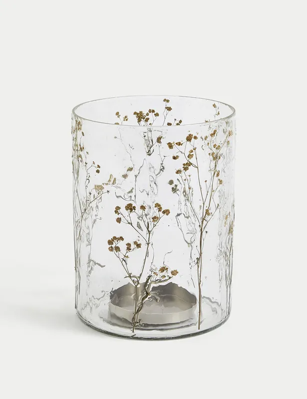 Pressed Flower Hurricane Candle Holder Money Back Guarantee