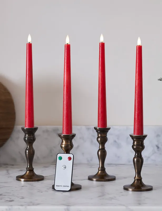 Popular Set of 4 TruGlow® LED Taper Candles