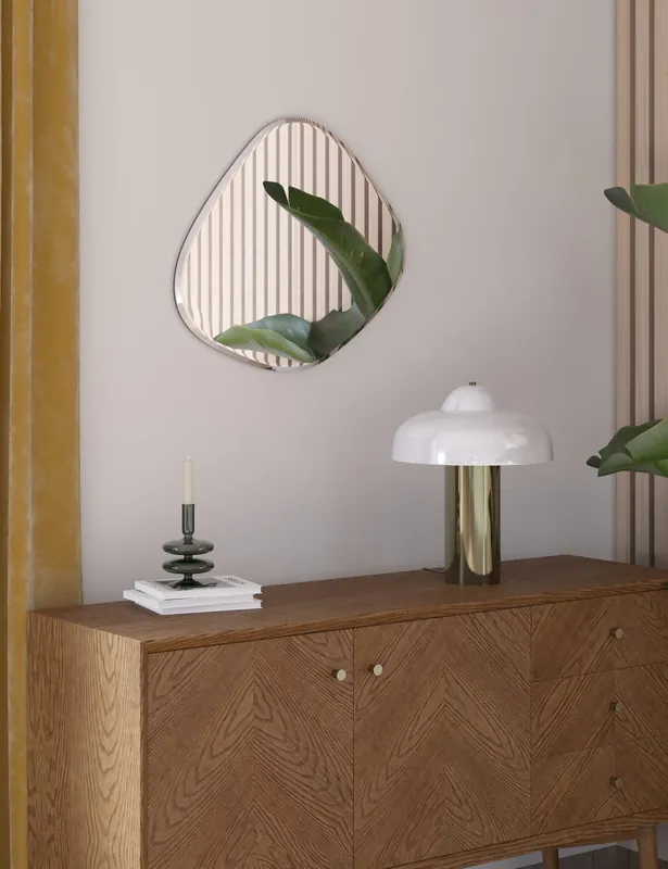 Medium Curved Hanging Wall Mirror New Arrival