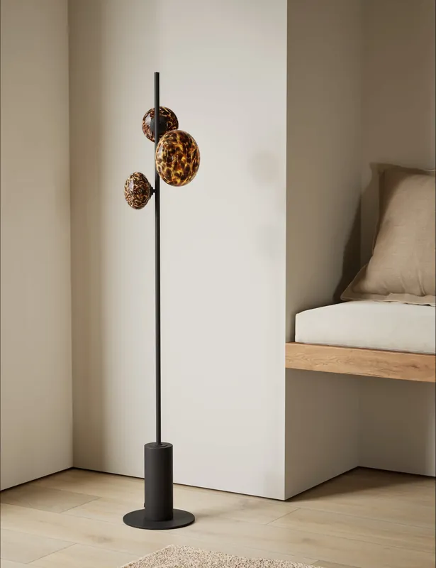 Rechargeable Tortoiseshell 3 Light Floor Lamp Limited Time