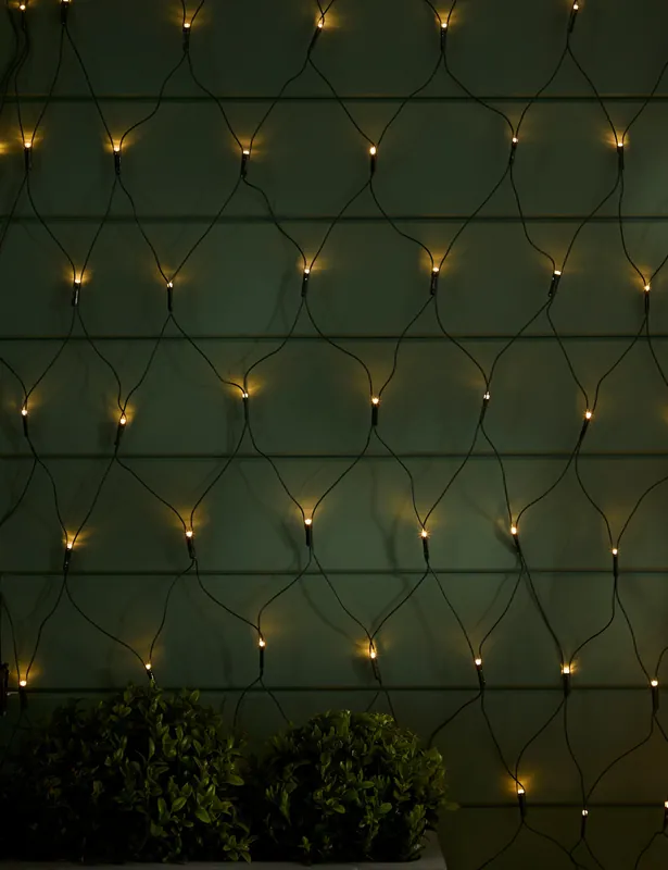 200 Warm White LED Net Outdoor Solar Lights Holiday Sale