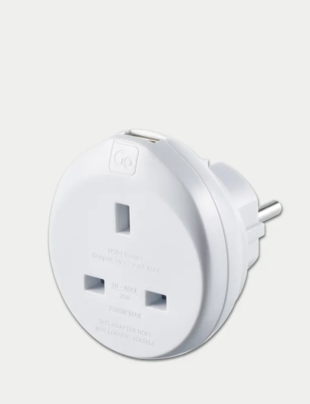 Wholesale UK-EU Travel Adaptor with USB
