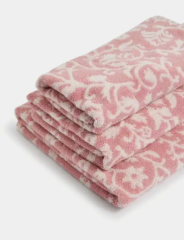 Pure Cotton Woodblock Floral Towel Best Seller