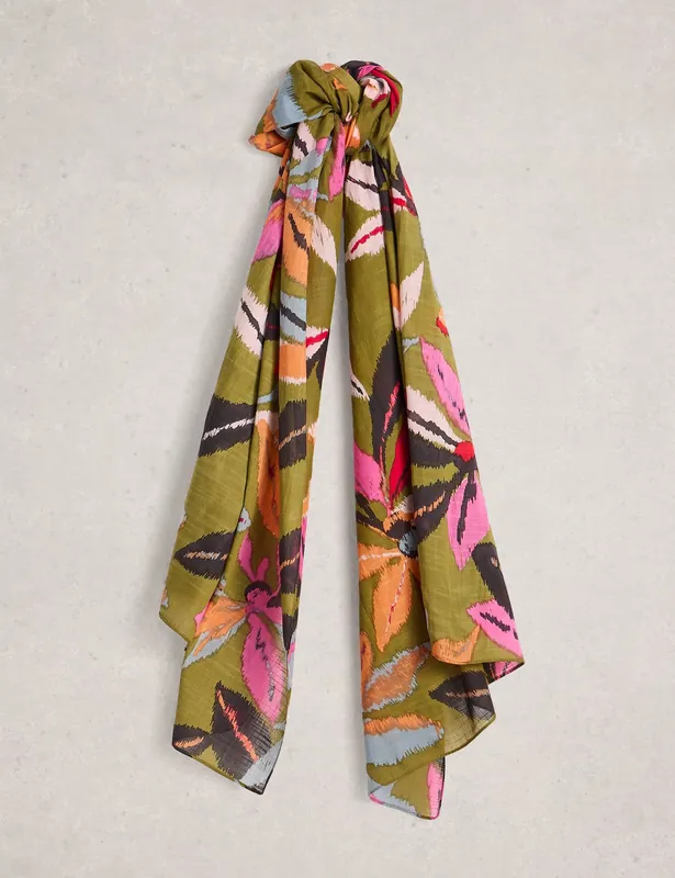 Cotton Blend Printed Scarf Top Rated