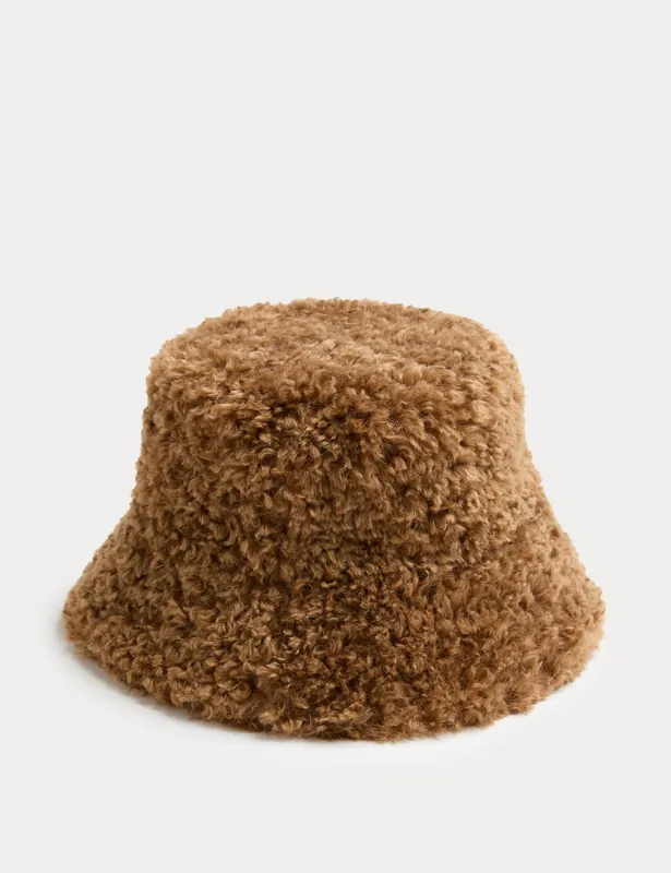 Exclusive Faux Fur Textured Bucket Hat