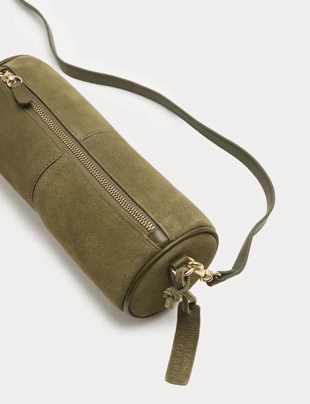 Suede Cylinder Cross Body Bag Best Seller