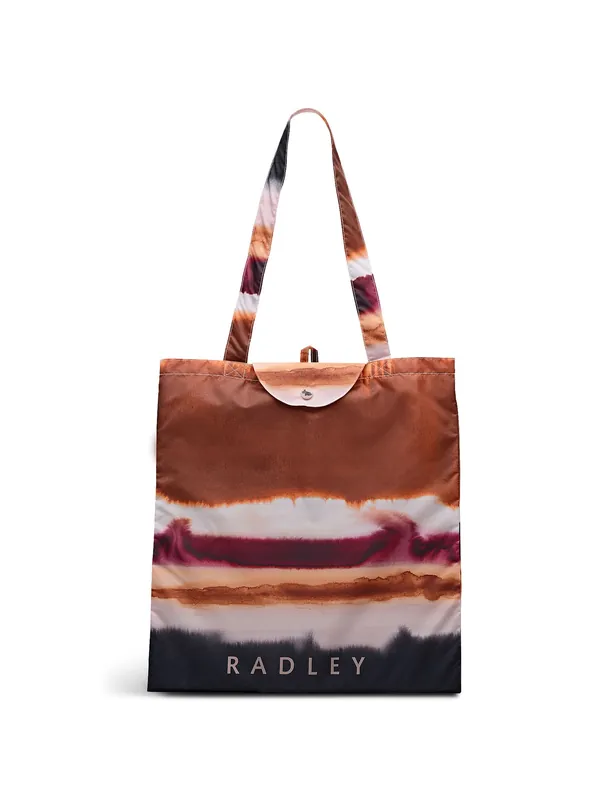 Ombre Striped Foldaway Tote Bag Certified