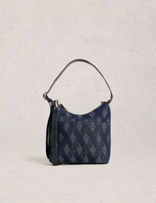Handmade Leather Geometric Cross Body Bag
