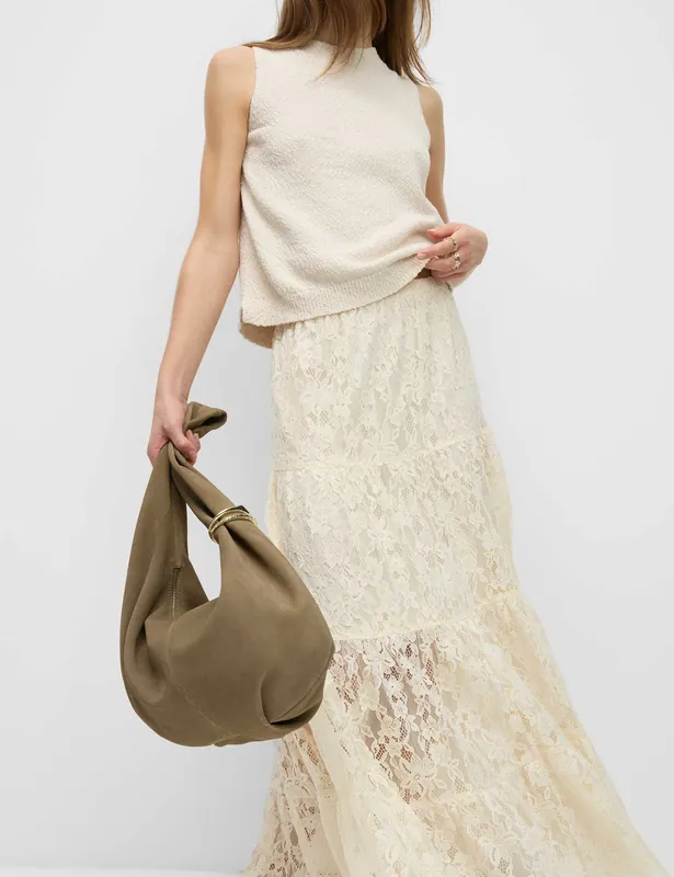 Suede Shoulder Bag Price Cut